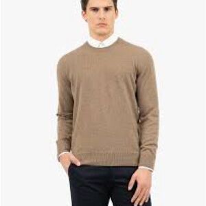 100% cashemere Uniqlo Men's Beige Crewneck Sweater 597
